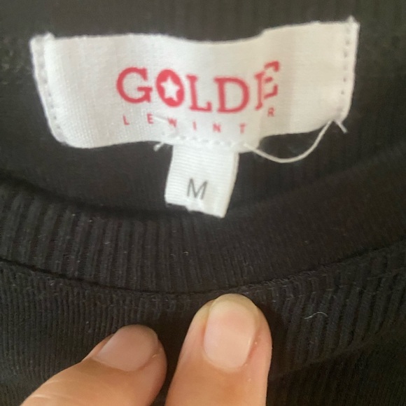 Goldie black top size M 100% Pima cotton, new no tag - Picture 3 of 3